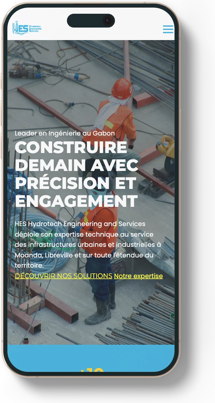 Site mobile de HES Hydrotech Engineering and Services